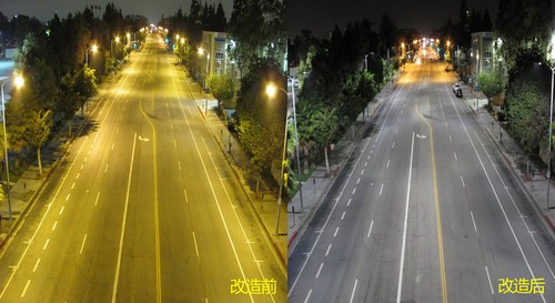 Los Angeles para completar a transformação de luzes LED