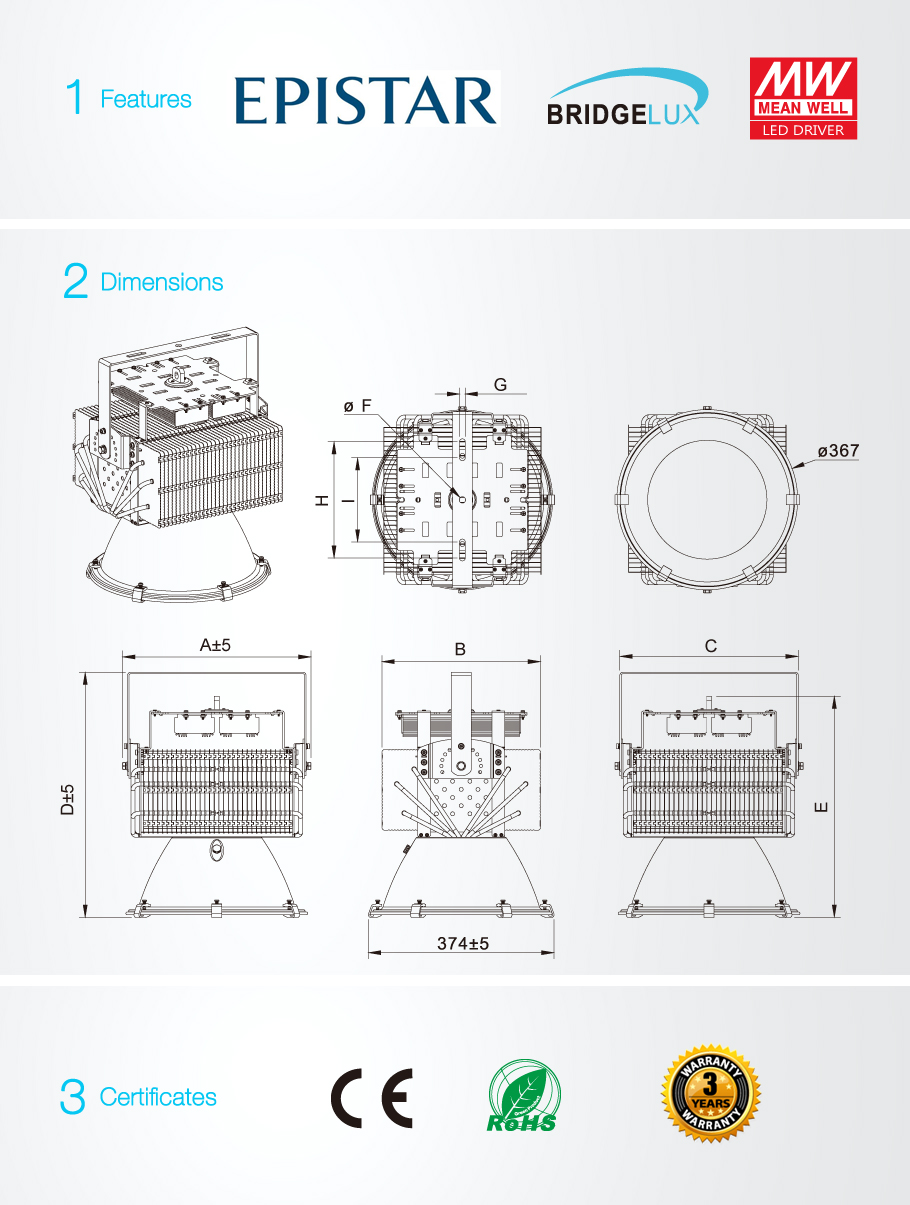 Integradas de LED de alta Bay Luzes